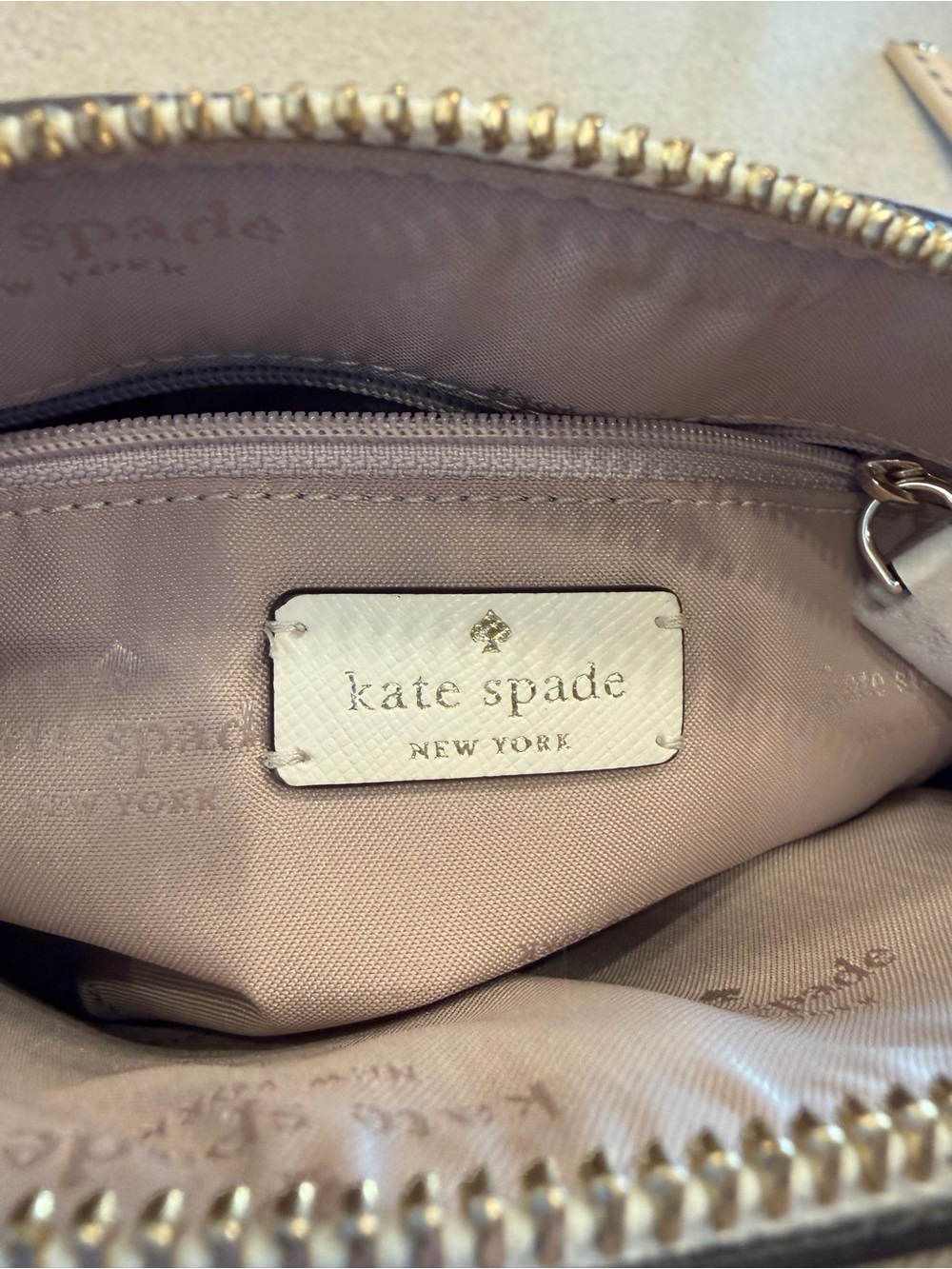 kate spade Cream Saffiano Dome Crossbody with Gold chain - Picture 6 of 14